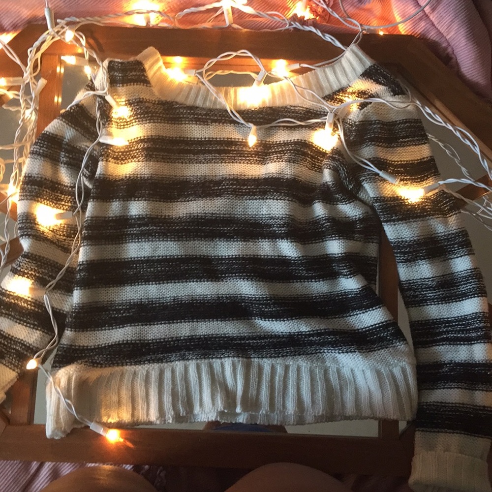 a stripped sweater